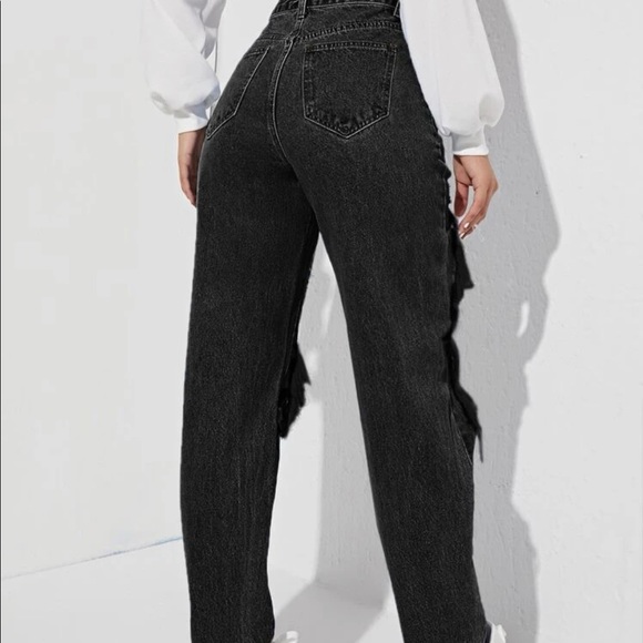 black ripped jeans new never worn - Picture 2 of 2